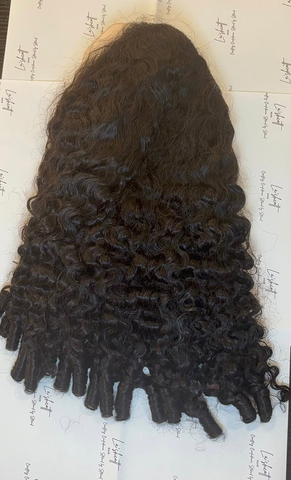 Burmese curls Virgin Vietnamese Frontal Wig.