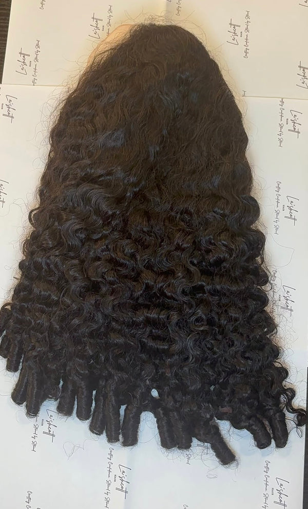 Burmese curls Virgin Vietnamese Frontal Wig.